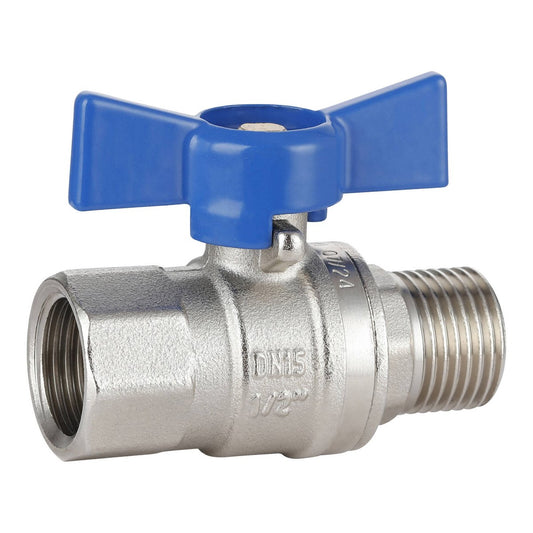 Enduraseal 15mm Male Female Butterfly Handle Water Ball Valve - Durable Water Isolation - Auzzistore