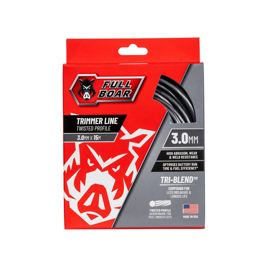 Full Boar Trimmer Line - 3.0mm x 15m - Twisted Profile - Durable & Efficient - Auzzistore