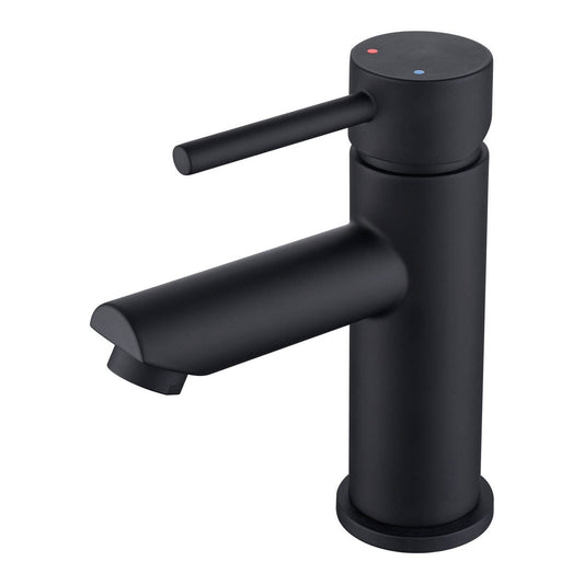 Estilo 35mm Matte Black Pin Lever Basin Mixer - Water Efficient - Modern Design