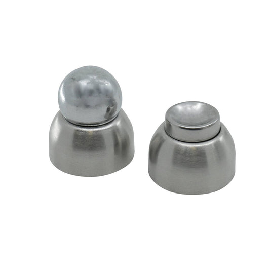 Adoored 55mm Chrome Satin Sphere Door Stop - Easy Install - Shock Absorption - Auzzistore