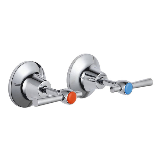 Evekare Chrome 1/4 Turn Pin Lever Wall Top Assembly 150mm - Easy Access