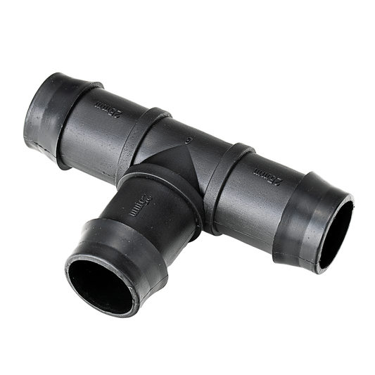 K Rain 25mm Barbed Tee 5 Pack - Black - UV Stabilised Polypropylene - Auzzistore