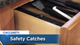 Dreambaby Child Safety Catch - 17mm x 85mm - PP - Easy Access - 12 Pack