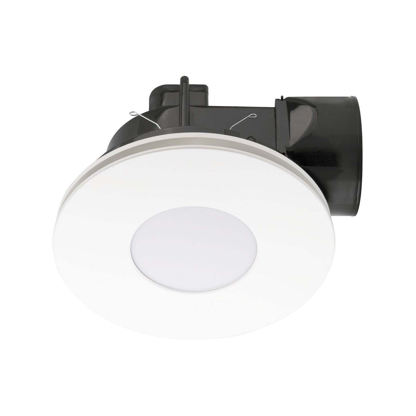 Mercator 290mm White Plug In Round Exhaust Fan With Tri Colour Led Light
