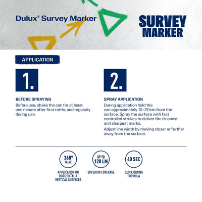 Dulux Survey Marker 350g Aerosol - Purple - High-Visibility Marking Spray