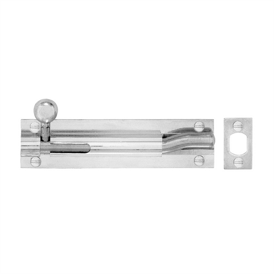 Delf Satin Chrome Offset Bolt Barrel 100mm x 25mm Solid Brass Durable - Auzzistore