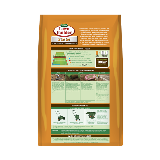Lawn Builder 4kg Scotts Starter Slow Release Lawn Fertiliser – view 2 - Auzzistore
