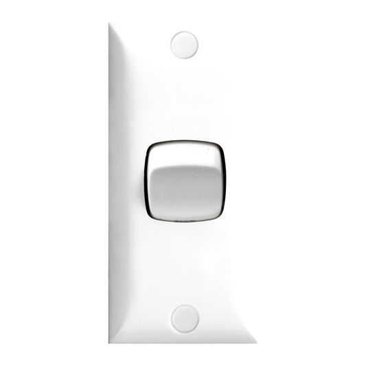 Hpm 10A 1 Gang Intermediate Light Switch - White - Plastic - Durable - Auzzistore