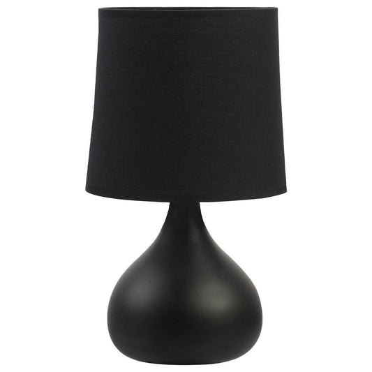 Verve Design Black Dala Table Lamp - Ceramic - 140mm x 250mm - In-line Switch – view 2