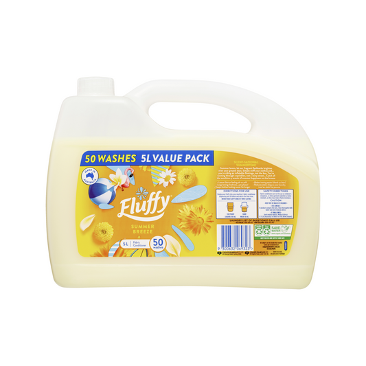 Fluffy Fabric Conditioner Summer Breeze - 5L - 50 Washes - Floral Scent