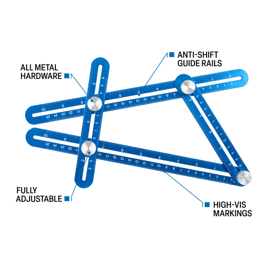 Empire True Blue Angle and Template Tool - 50mm x 16.3mm x 310mm - Blue - Durable – view 2 - Auzzistore