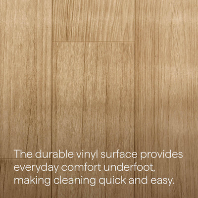 Matpro Vinyl Flooring - 1m x 3m - Light Wood - Easy to Clean