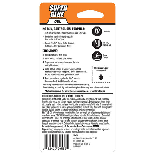 Gorilla Glue Clear Adhesive - 51ml - Glue - Water Resistant – view 2 - Auzzistore