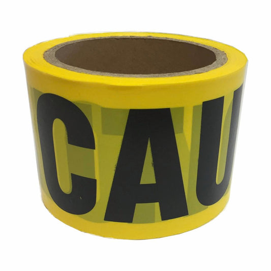Brutus Caution Tape - 75mm x 100m - PVC - UV Stabilised - Water-Resistant - Auzzistore