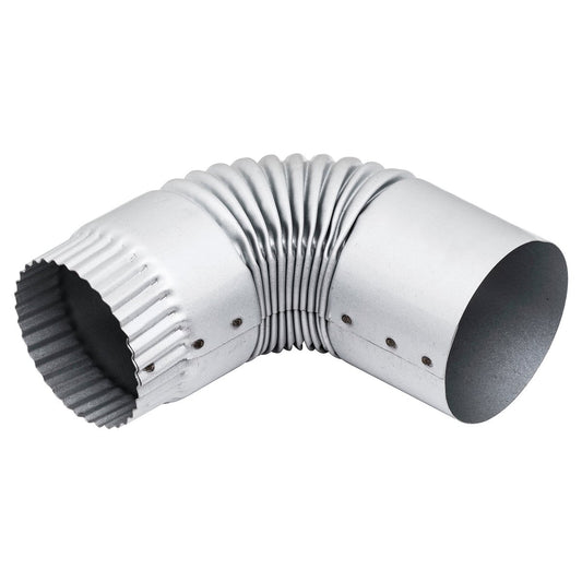 Fielders 75mm Zinc Round Downpipe Elbow - 90-Degree Bend - Zinc – view 2 - Auzzistore