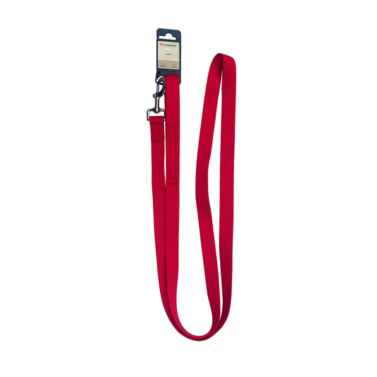 Flamingo Ziggi Dog Leash - 200cm x 2.5cm - Red - Durable Nylon