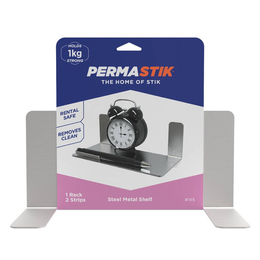 Permastik Steel Metal Shelf - 150mm x 70mm - Stainless Steel - Easy Apply