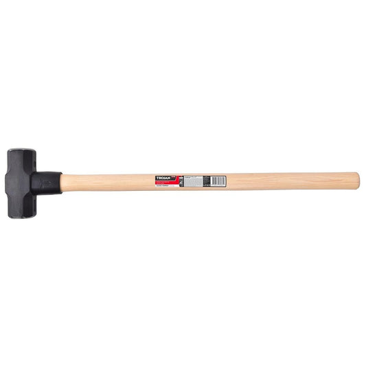 Trojan 10lb Sledge Hammer - Carbon Steel Head - Hickory Handle - 4.5kg - Auzzistore