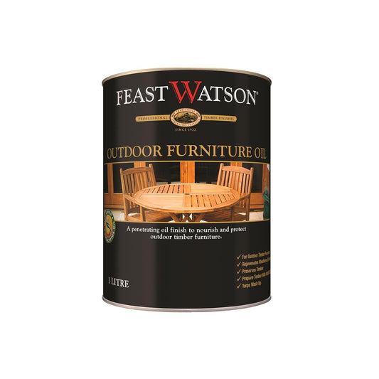 Feast Watson Outdoor Furniture Oil - Clear 1L Oil Based UV Resistant - Auzzistore