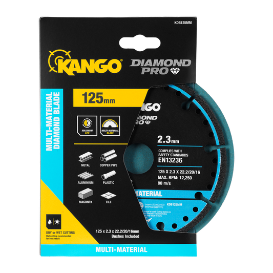 Kango 125mm Multi Material Diamond Blade - 1 Pack - Durable Cutting Tool - Auzzistore