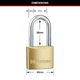 Master Lock 40mm Padlock - Brass Body - Hardened Steel Shackle - Durable