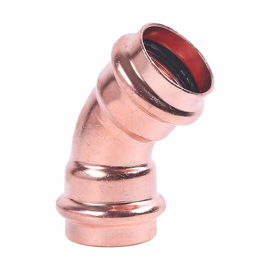 Smartex Press 20mm Copper 45° Elbow - Flame-Free Fitting - WaterMark Certified - Auzzistore
