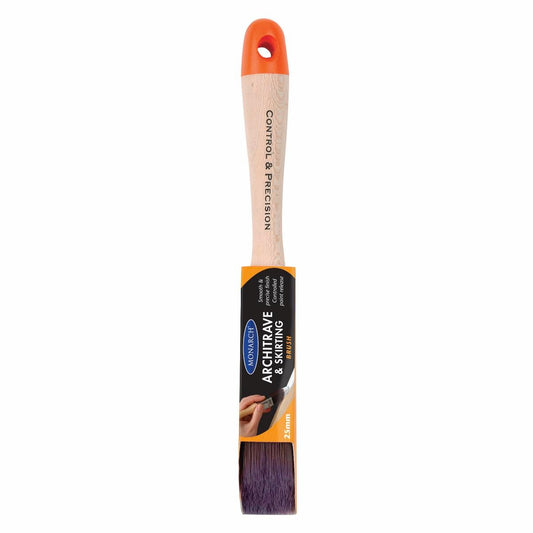 Monarch Skirting Brush 25mm Synthetic Filament Raw Timber Handle - Auzzistore