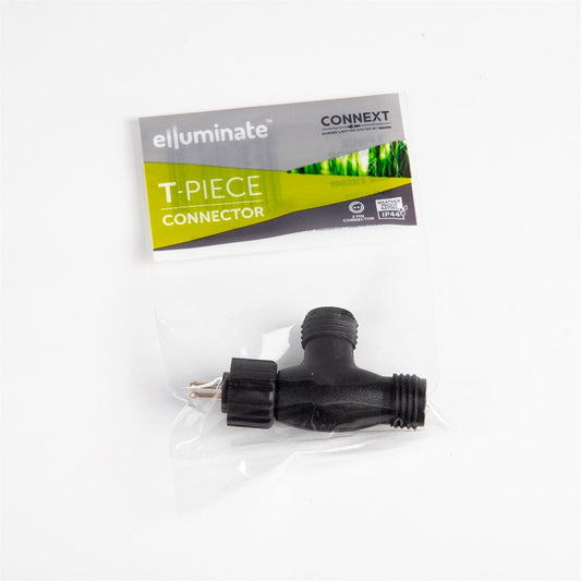Elluminate Garden Light T-Piece Connector - 55mm Plastic - Weatherproof – view 2
