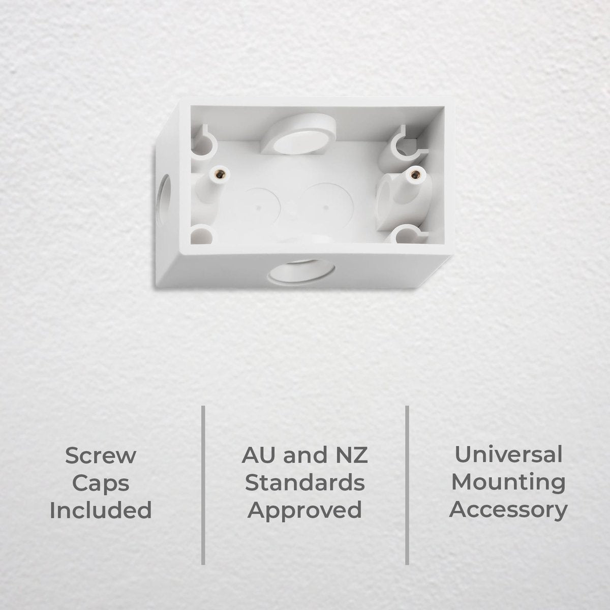 Deta Enclosed Surface Mounting Box - 80mm Polycarbonate - Weatherproof