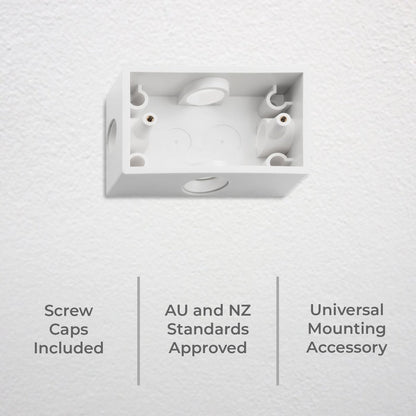 Deta Enclosed Surface Mounting Box - 80mm Polycarbonate - Weatherproof