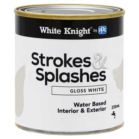 White Knight Strokes and Splashes Paint - 250ml - Water Based - Quick Drying - Auzzistore