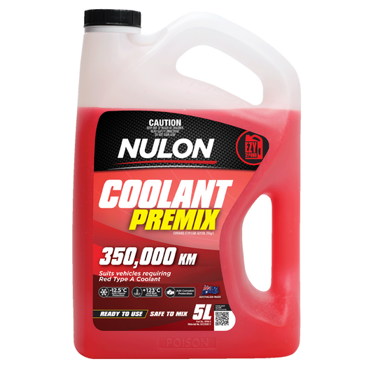 Nulon Red Coolant Premix - 5L - Anti-Boil & Anti-Freeze Protection - Auzzistore