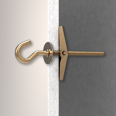 Ramset Gold Spring Toggle Hook - 2 Pack - Gold - Metal - High Load Capacity