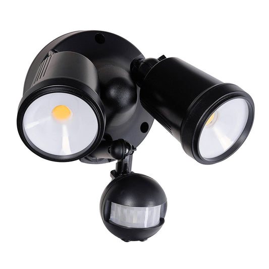Brilliant Black Raptor III LED Twin Security Light 20W 1800 Lumens - Motion Sensor - Outdoor Use – view 2 - Auzzistore