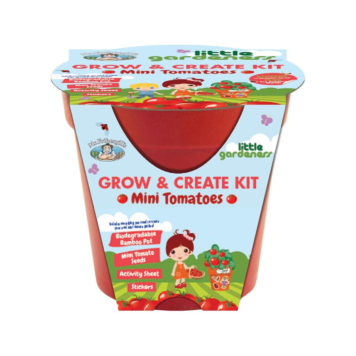 Mr Fothergill Mini Tomato Grow Kit - Bamboo Pot - Fun Family Activity