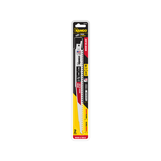 Kango Wood Flex Reciprocating Saw Blades 2 Pack - 9” 5TPI - Durable Cutting