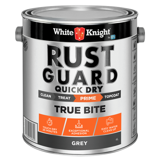 White Knight Rust Guard Grey Primer Paint 4L - Quick Dry - Anti-Corrosive - Auzzistore