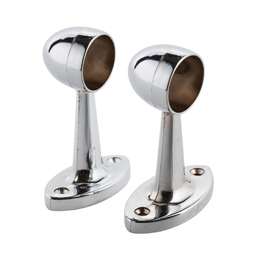 Sandleford Chrome Pillar End 25mm Zinc Alloy 2 Pack Easy Install - Auzzistore