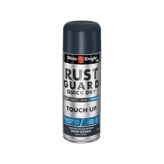 White Knight Rust Guard Deep Ocean 300g Satin Touch Up Spray Paint