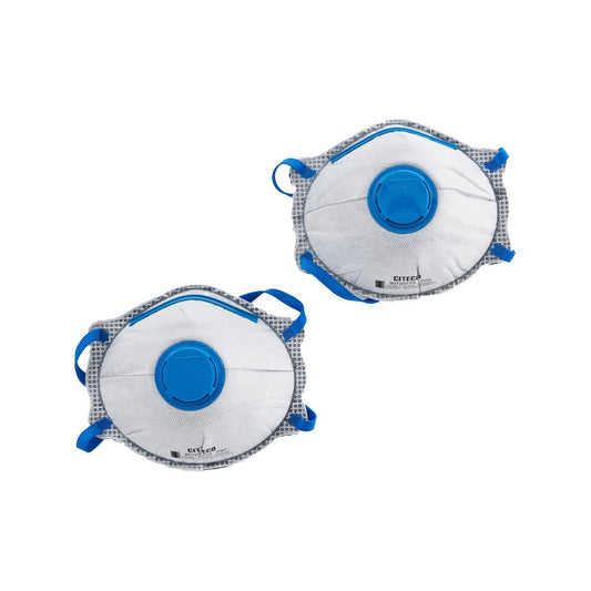 Citeco P2 Carbon Valved Respirator 2 Pack - 200mm x 100mm x 350mm - Odour Protection – view 2 - Auzzistore