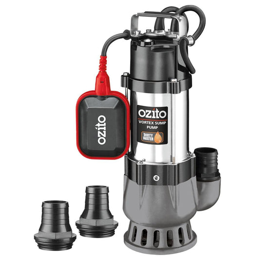 Ozito Vortex Sump Pump - 500W - Cast Iron & Stainless Steel - Durable - Auzzistore