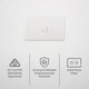 DETA White Solid Plate Single Switch - 1 Gang - Polycarbonate - Durable