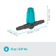 Gardena Micro Irrigation Small Area Spray Nozzle 10 Pack - 10-40 cm Radius - Black/Turquoise