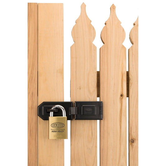 Lockwood Hinged Hasp and Staple 160mm Steel Security Solution – view 2 - Auzzistore