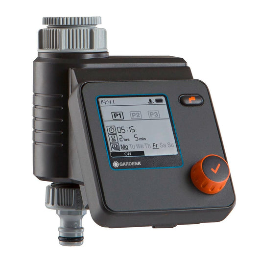 Gardena Select Water Computer - Irrigation Management Device - 3 Programs - Grey/Orange - Auzzistore