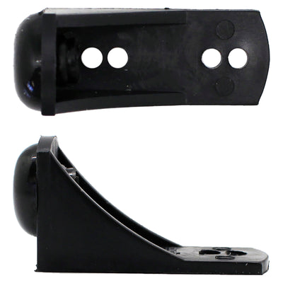 Cowdroy Black Sliding Track Door Stop - 60mm Nylon - Wall Protection