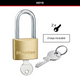 Master Lock 40mm Padlock - Brass Body - Hardened Steel Shackle - Durable
