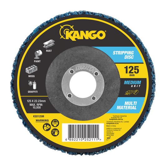 Kango 125mm Medium Grit Stripping Disc - Rust & Paint Removal Tool - Auzzistore