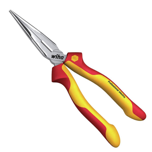 Wiha Pliers - 200mm Long Nose VDE 1000V Insulated Straight Cut