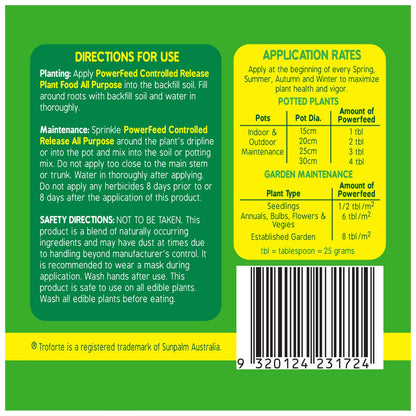 PowerFeed 1kg All Purpose Controlled Release Plant Food with Troforte